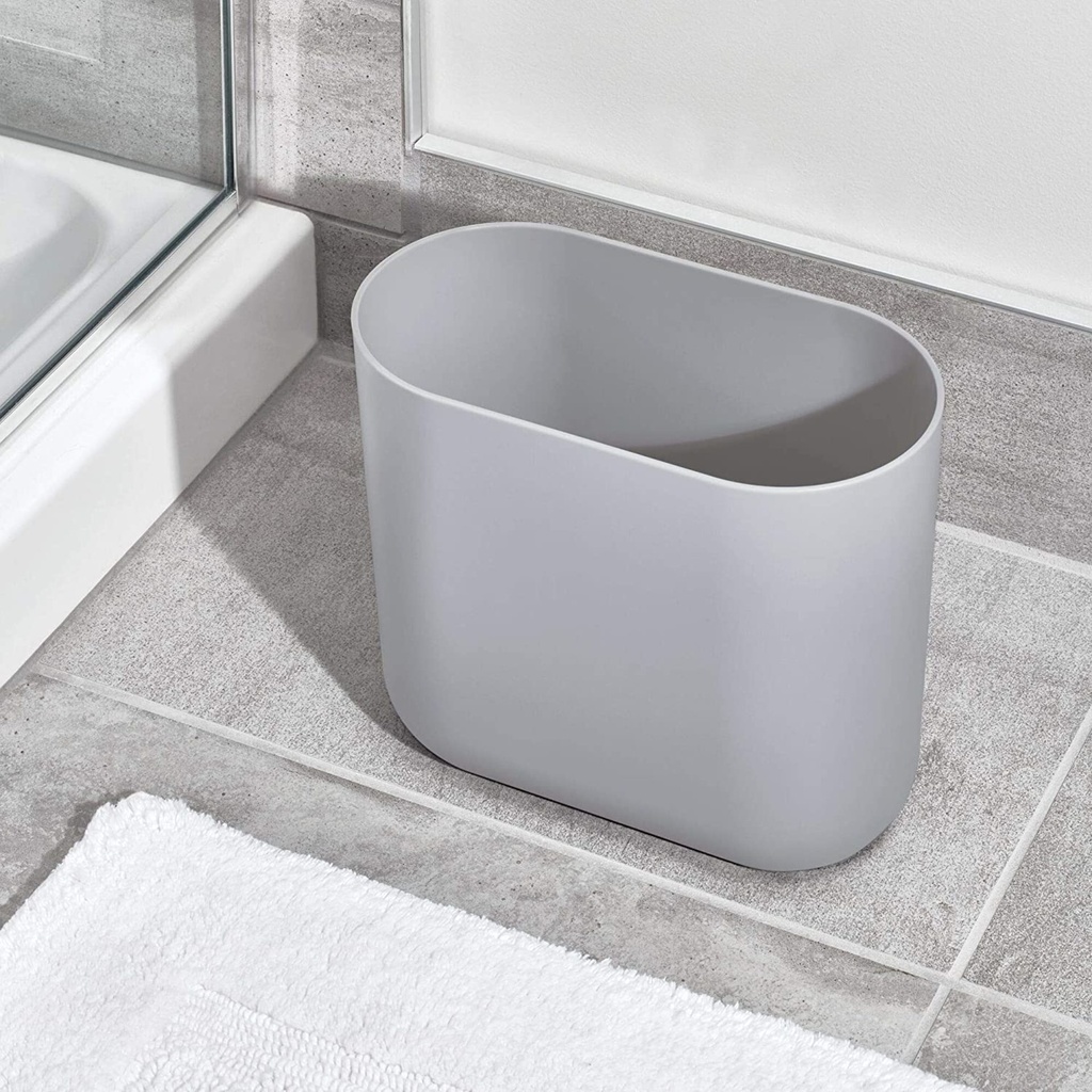 POUBELLE SLIM PLASTIQUE GRIS