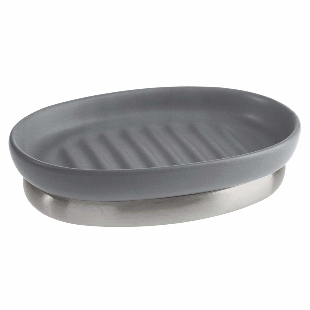 Discontinué - Porte savon york gris/nickel