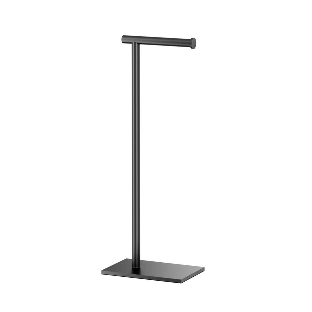 Porte papier sur pied noir mat