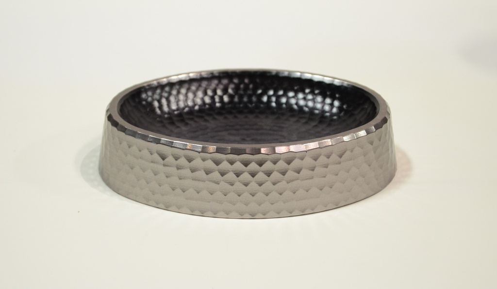 Discontinué - Porte savon acrylique hammered charcoal satin