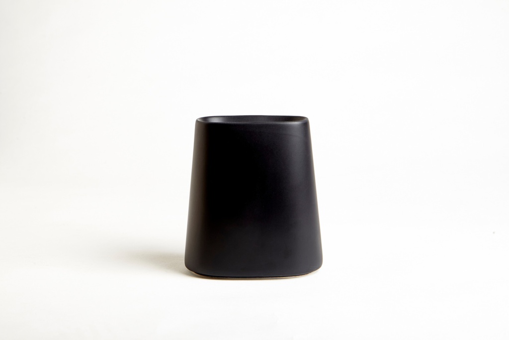 Porte brosse a dent crater ceramique noir mat