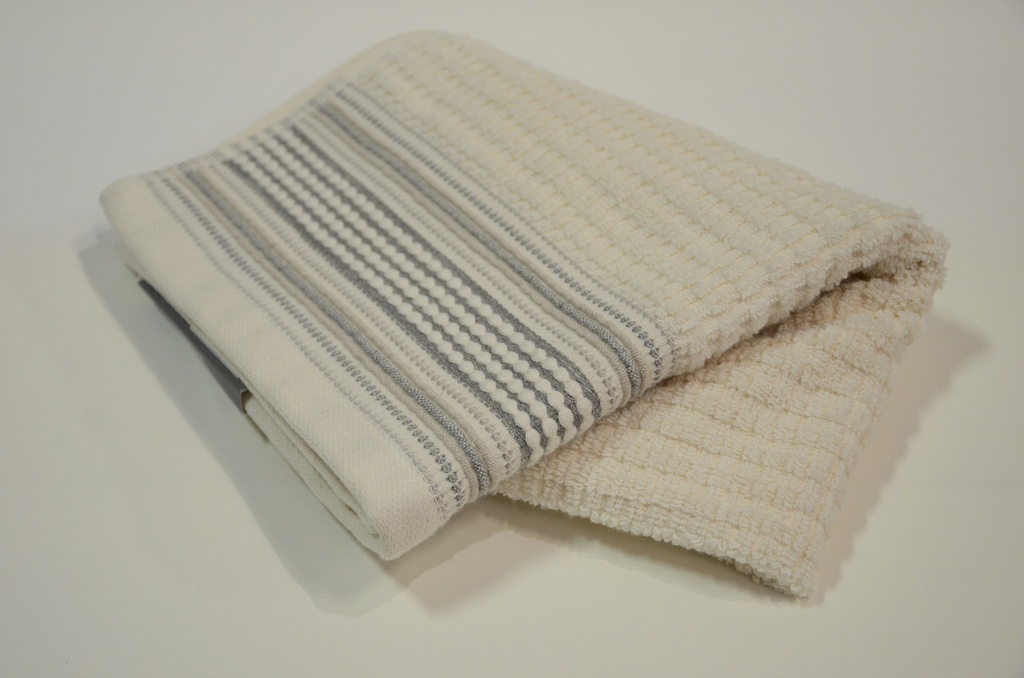 Serviette a main amadora gris/naturel 16x28