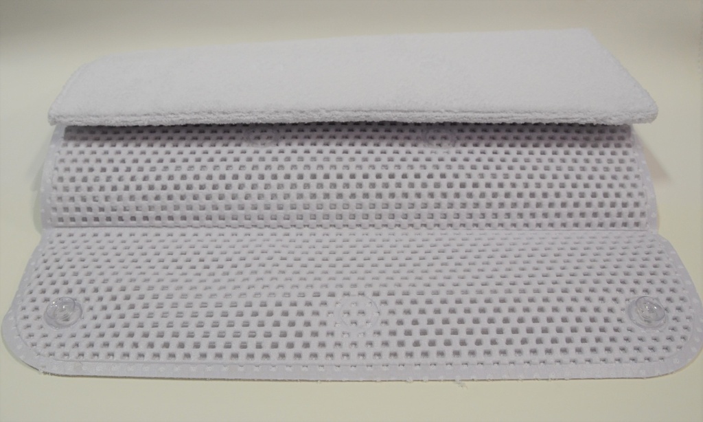 Tapis de bain terry anti-derapant blanc 36x17