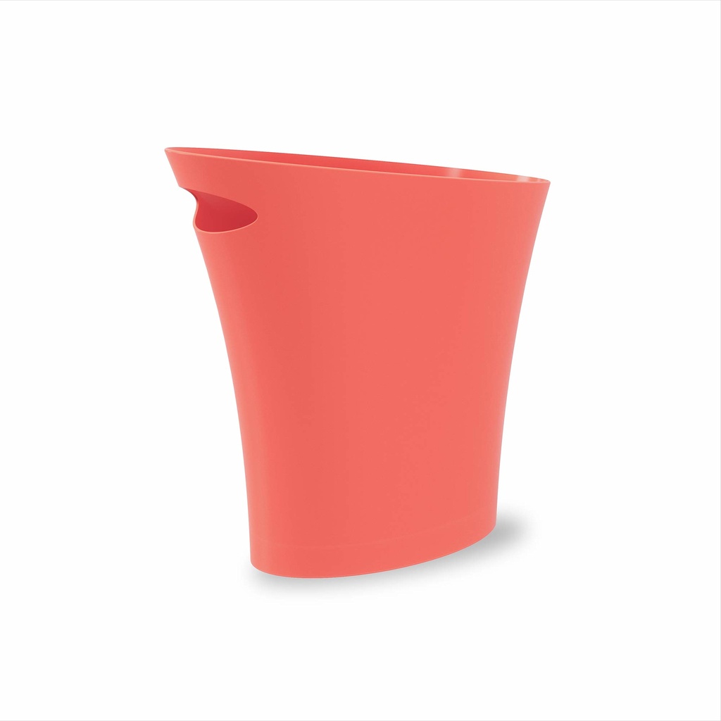 D- Poubelle étroite skinny 34 x 17 x 33 corail