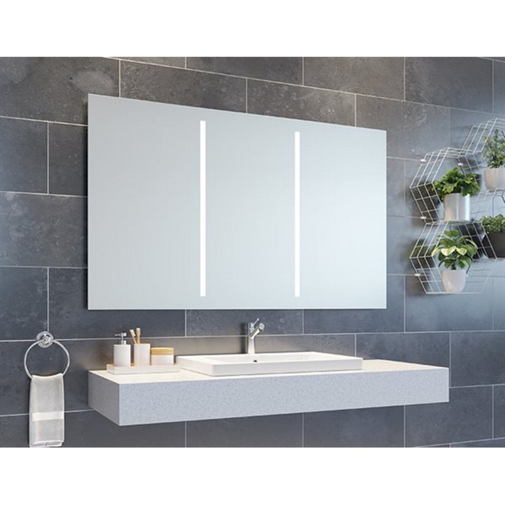 [7FU-MSUC6036] Discontinué - Miroir sunrize centre avec lumiere del 60 x 36po