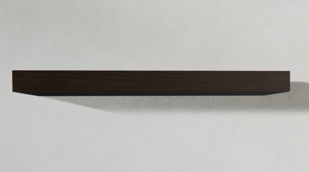Discontinué - Tablette murale wenge 19-3/4 x 6 x 1-1/2po
