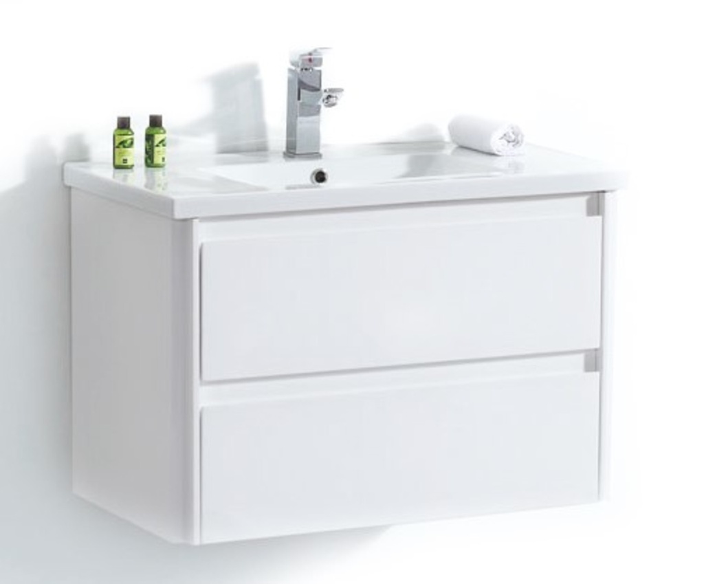 [7LIG-079-1200-BL] Vanite perle 48 blanche dessus porcelaine blanc mono