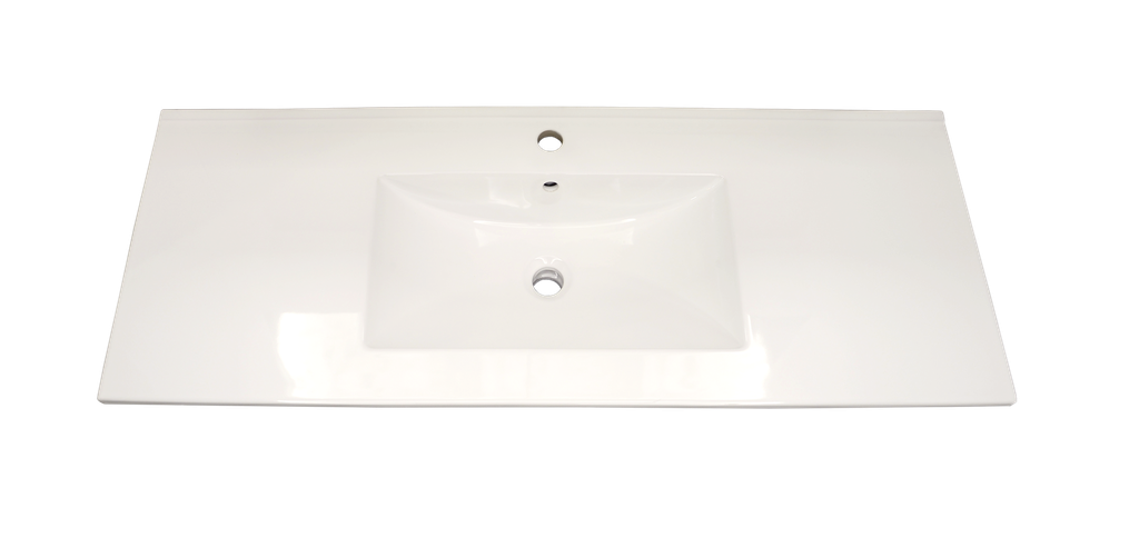 [7LIG-TOP-1200] DESSUS DE COMPTOIR EN PORCELAINE 48 AVEC LAVABO INTEGRE