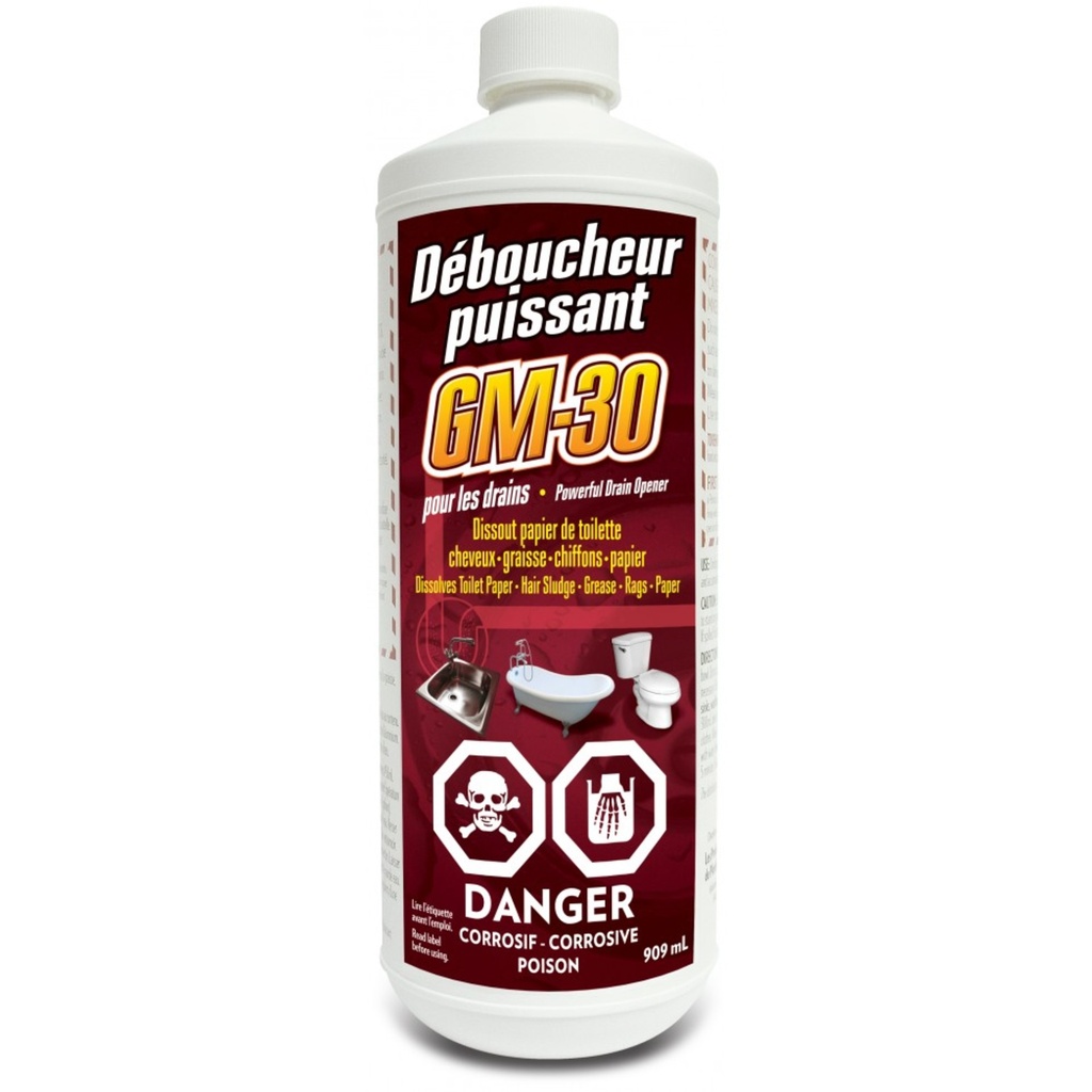 GM-30 Déboucheur puissant pour drains 909ml