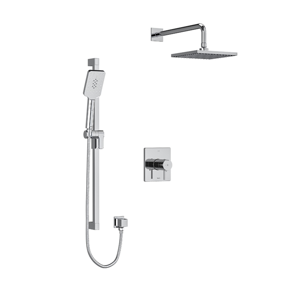Finition de douche premium 2 voies t/p chrome