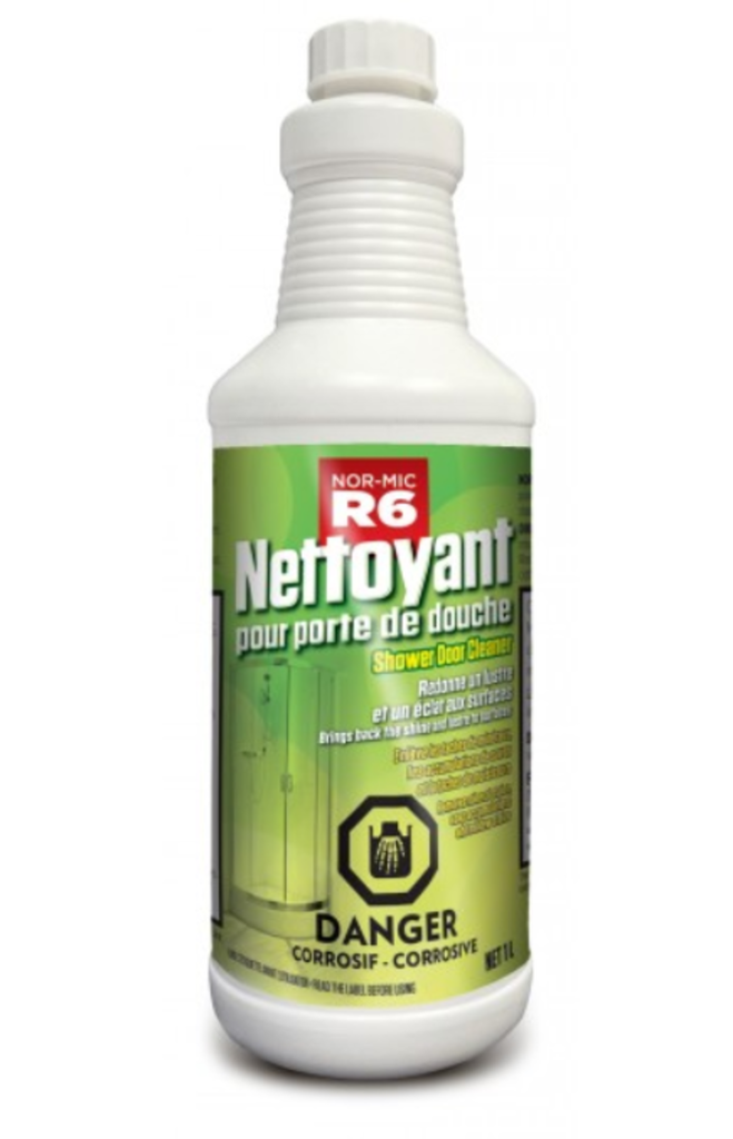 Nettoyant pour porte de douche contre calcaire et rouille