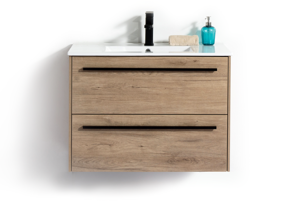 Vanite emeraude 32 po couleur bois dessus en porcelaine avec ou sans pattes