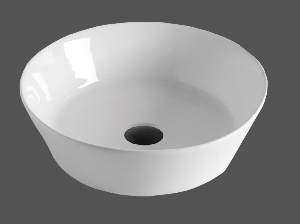 Vasque sans trop-plein turin porcelaine blanche