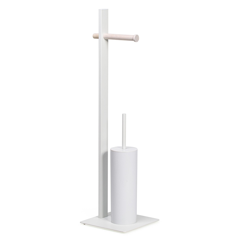 D- Porte papier toilette bergson metal blanc