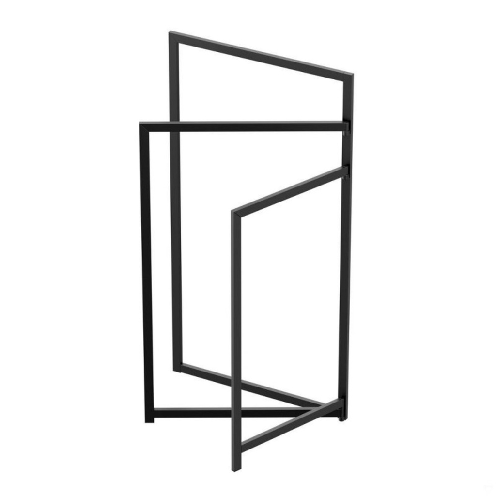 Porte serviette triple pivotant noir mat