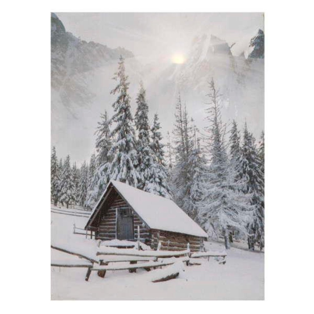 Cadre lumineux cabane hivernal 6x8