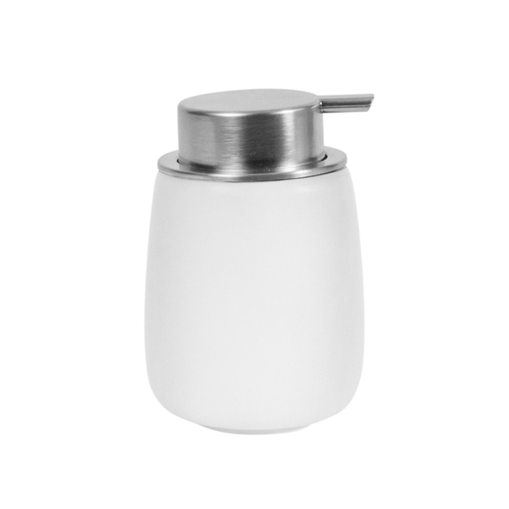 Pompe a savon dome ronde blanche