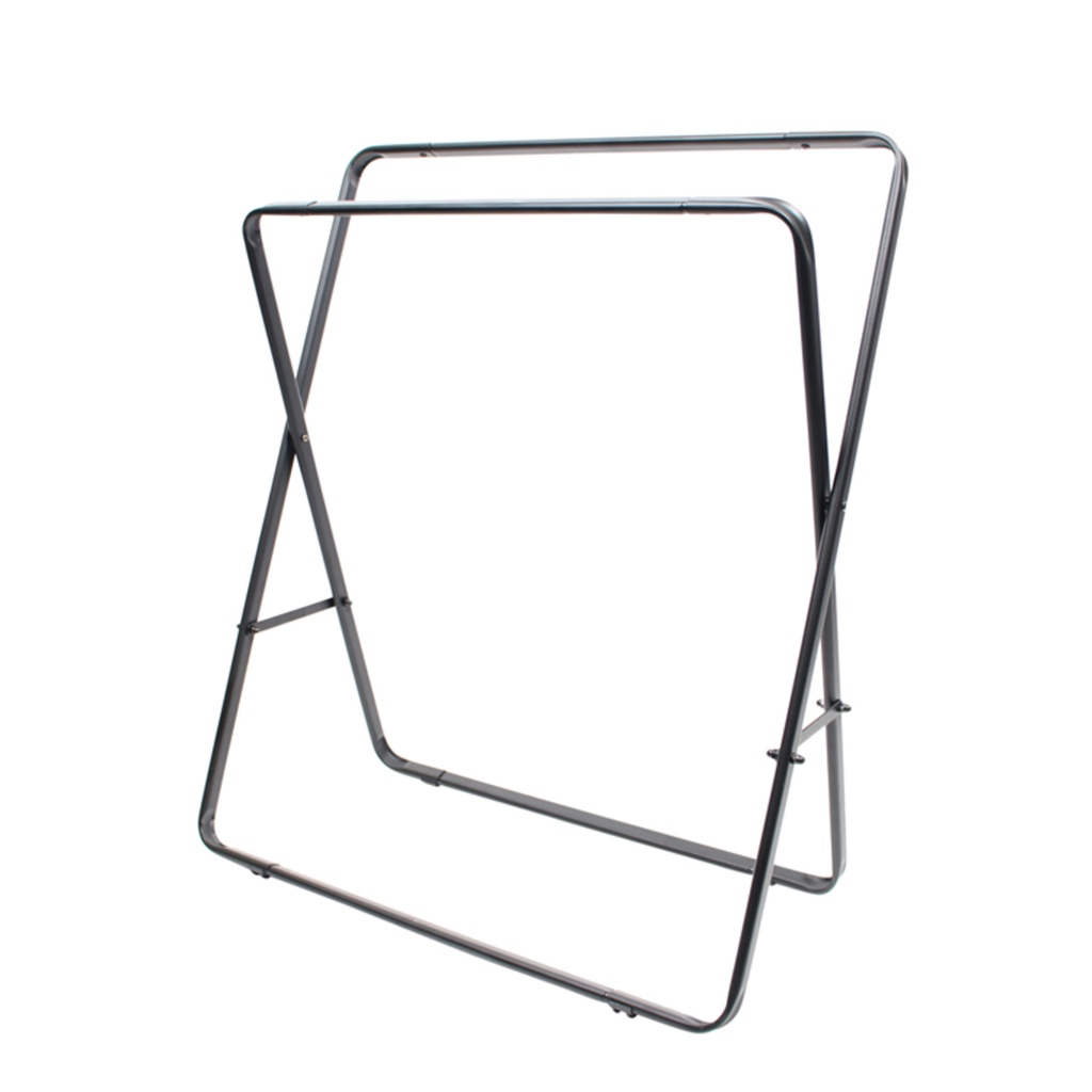 Porte serviette double edge en metal noir mat