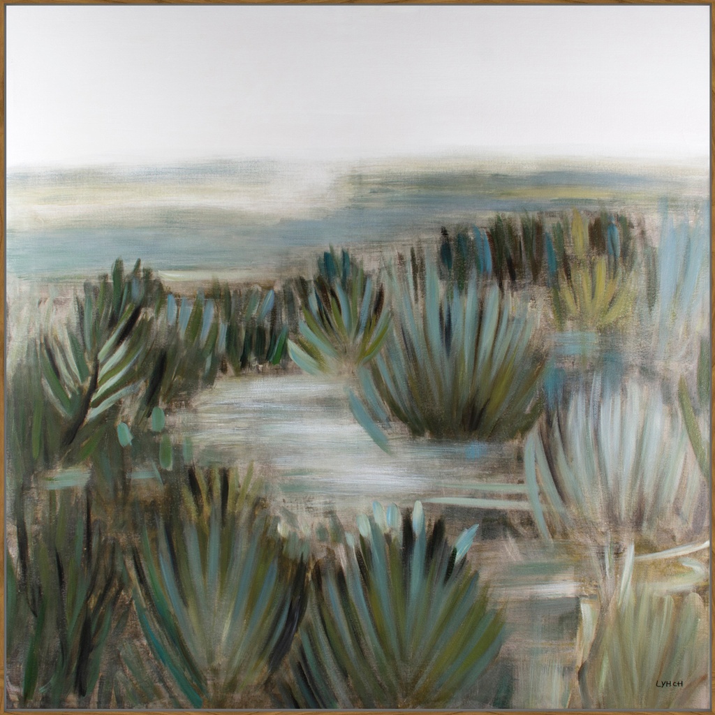 Cadre elara vegetation 48 x 48po verte/bleu