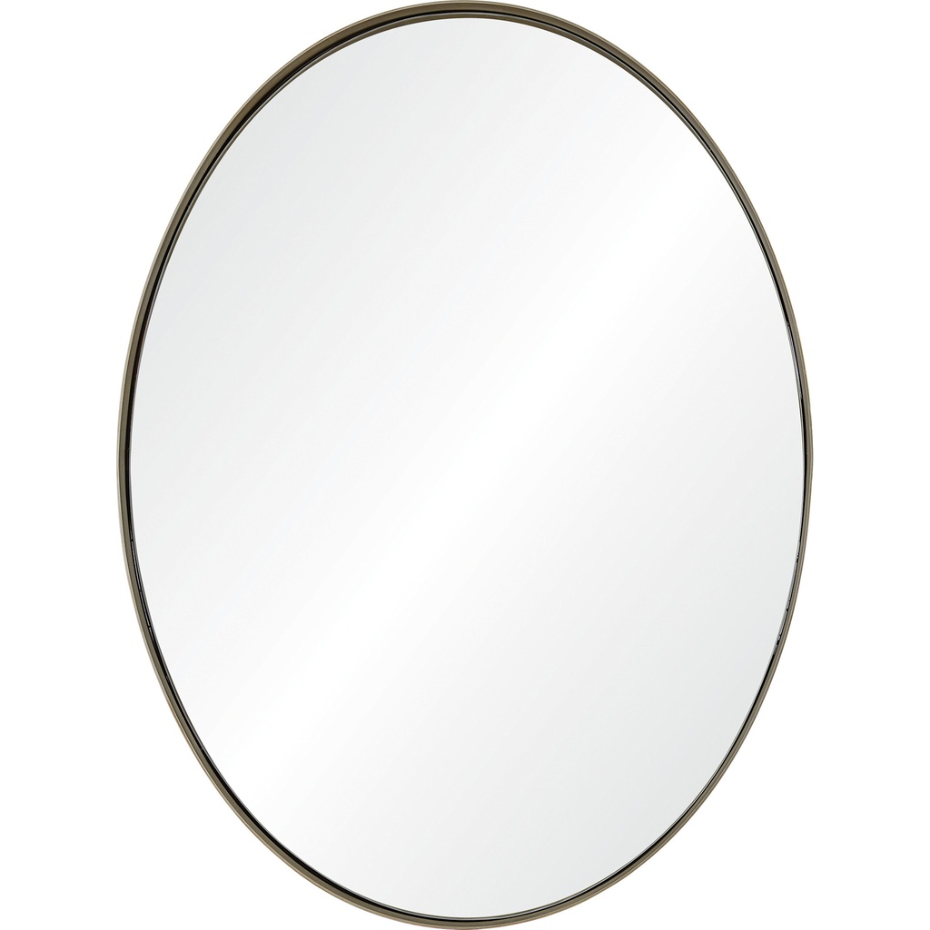 [5RW-MT2359] Discontinué - Miroir oval metal newton 30 x 40po champagne