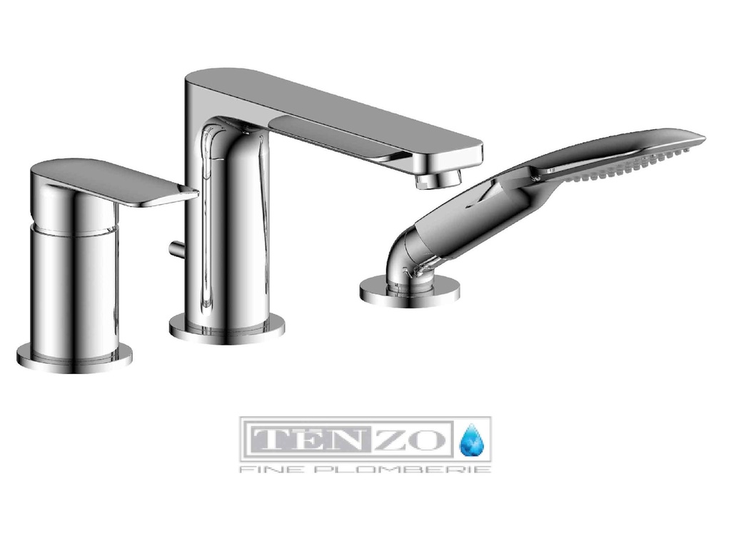 Robinet de bain 3 morceaux delano chrome