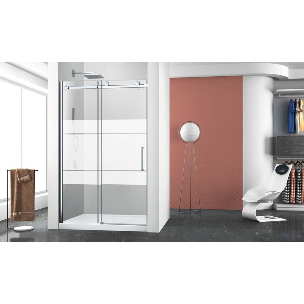 [1ZI-DBM4800WSTH24] Discontinué - Porte de douche en alcôve fermeture sur mur côté droit bellini 48po chrome