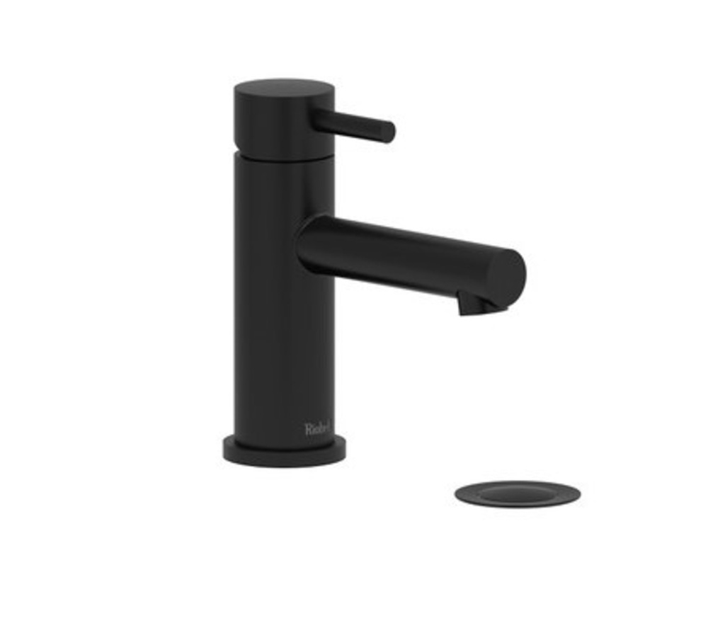 [1SE-GS01BK] Robinet de lavabo gs monotrou avec drain noir