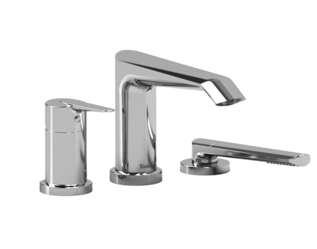 Démo -  robinet de bain 3 morceaux type p  avec douchette venty chrome