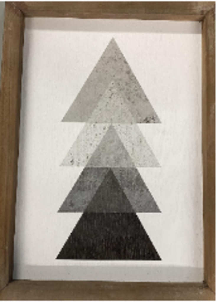 Cadre avec art en triangle