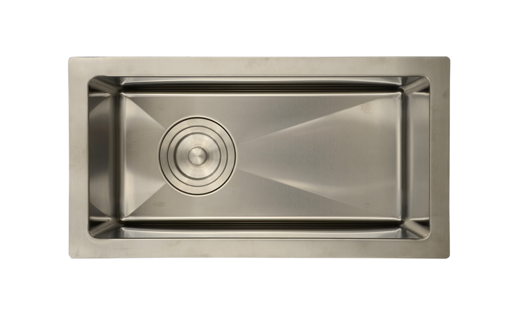 [1LIG-SR1019-8] Évier de bar avec grille et crépine panier de luxe 10 x 19po stainless