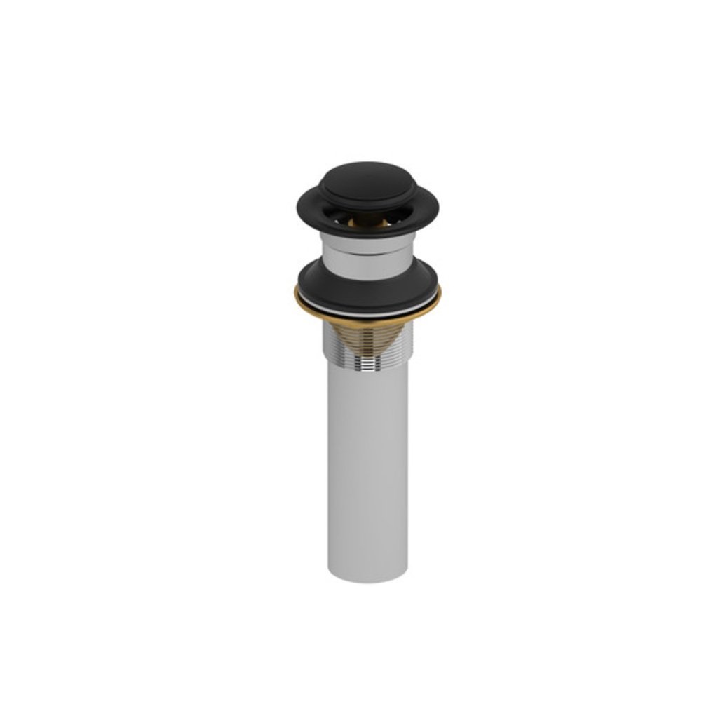 Drain a pression pour lavabo sans trop plein noir mat