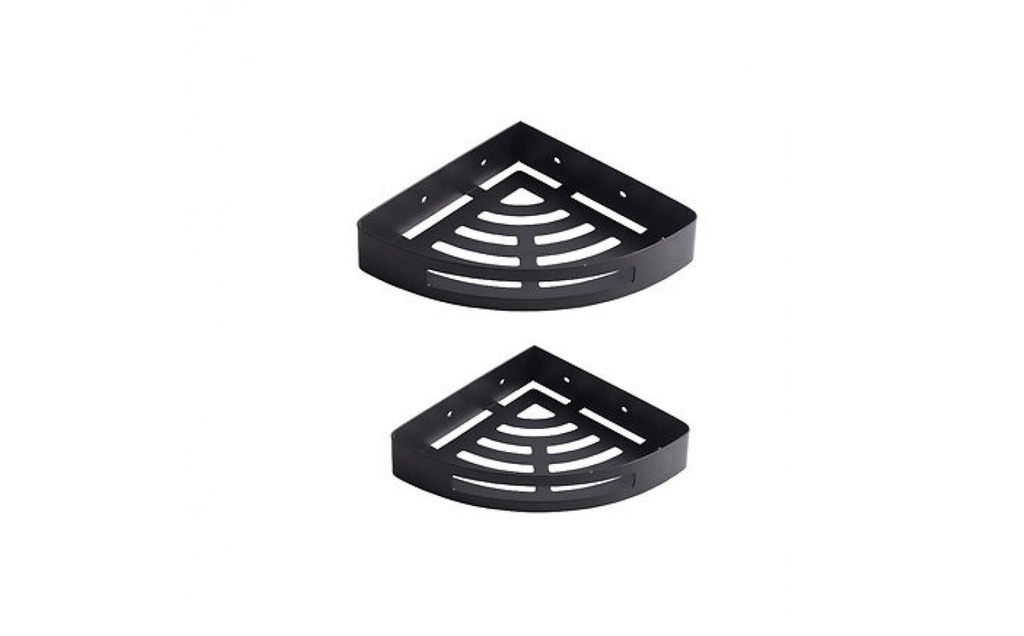 Deux tablettes de coin 8 5/16'' en acier inoxydable noir mat austral ll
