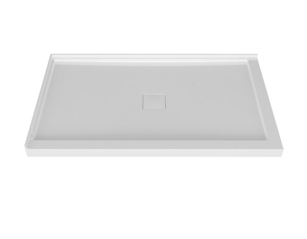 Base de douche 72x36 bridé gauche en coin drain aimanté