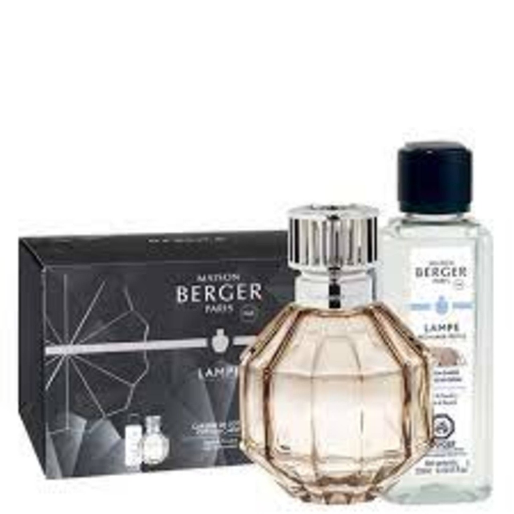 Lampe facette  beige + parfum