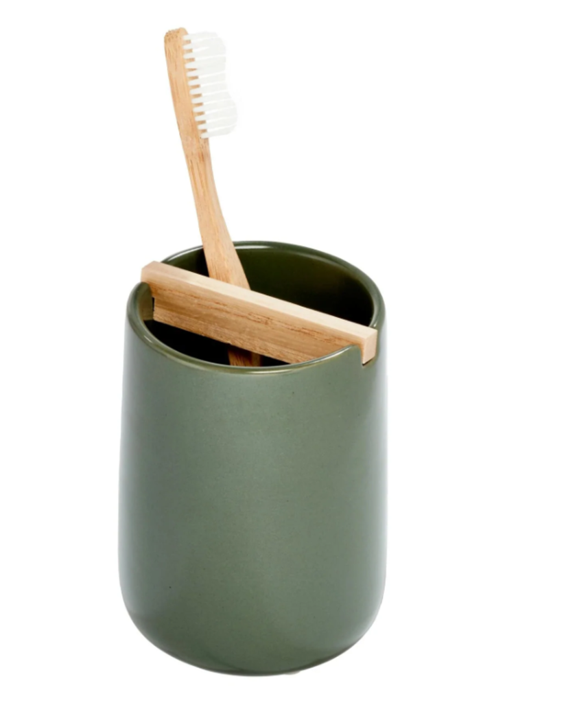 Porte brosse a dent eco vert moss
