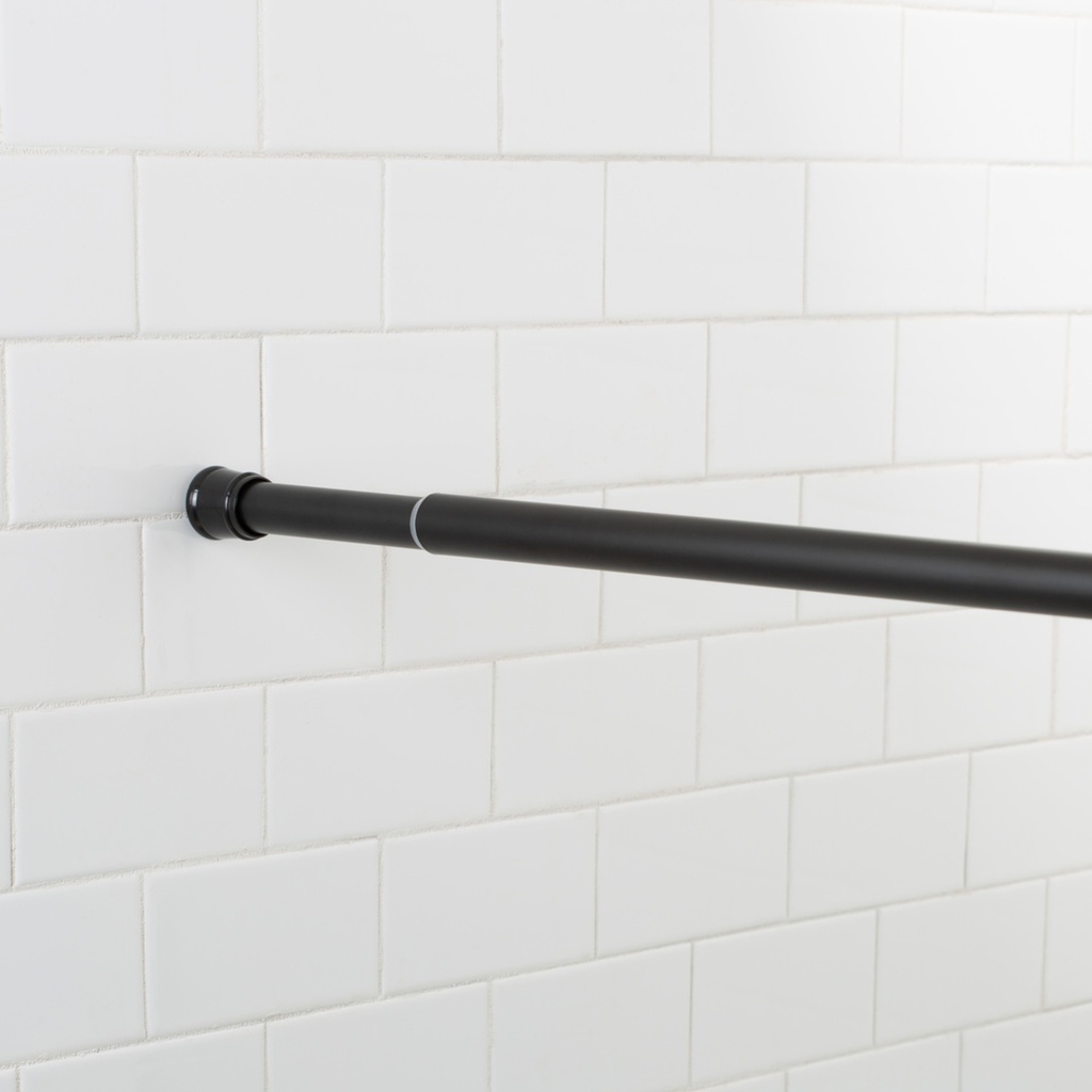 Pole a rideau de douche 41-76po noire matte