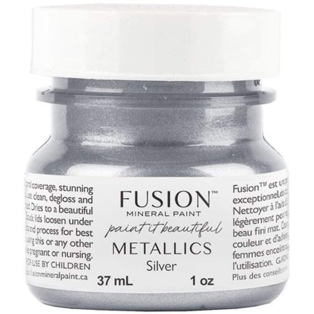 Peinture minerale fusion 37ml couleur silver