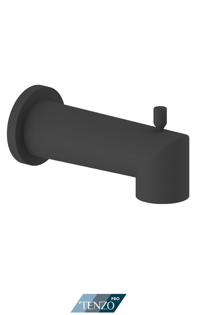 Bec de bain avec deviateur 6po noir mat