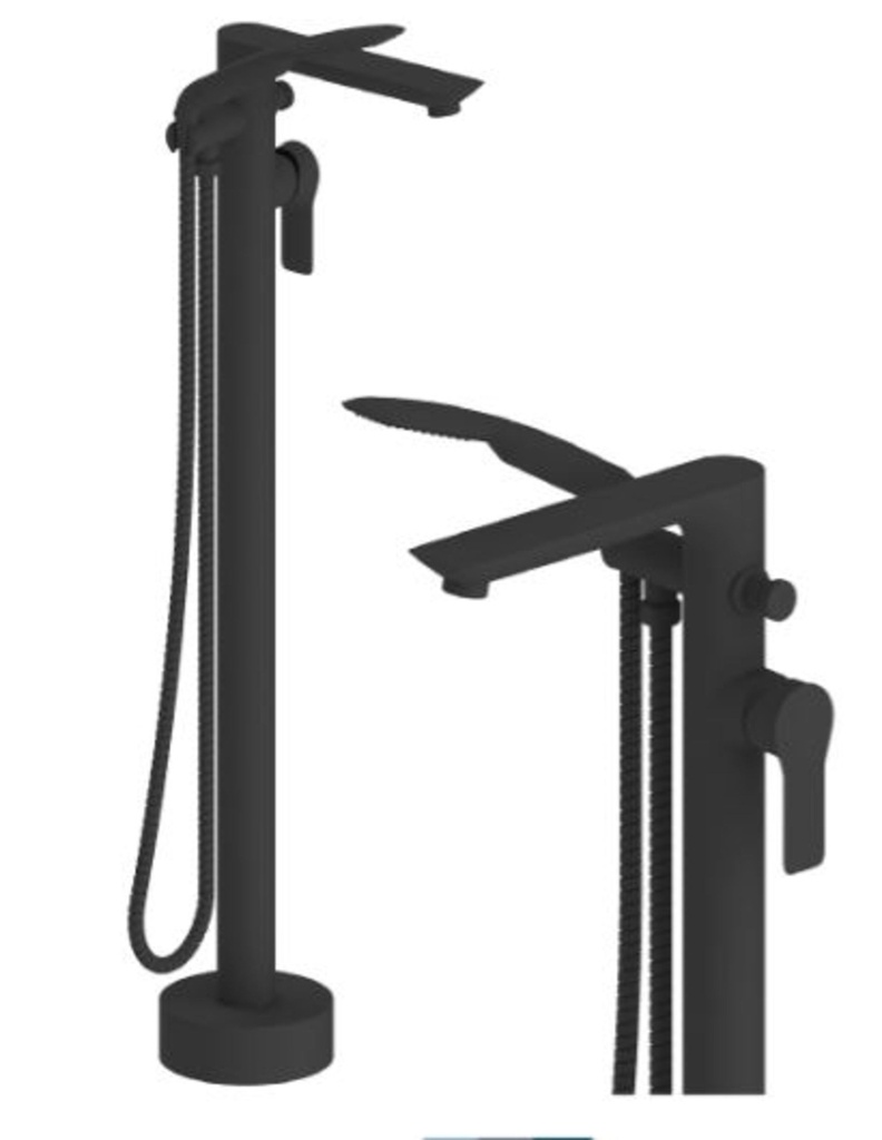 [1LBT-GA52-MB] Robinet de bain autoportant galia noir mat