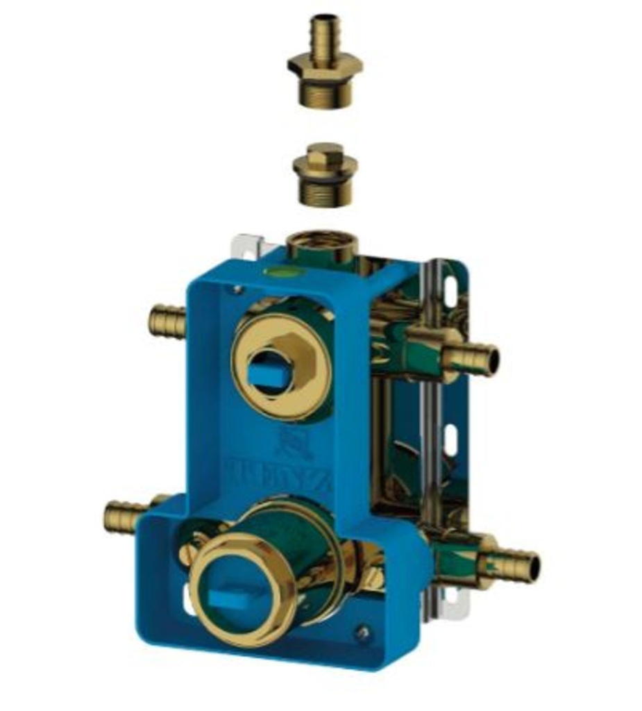 Brute de valve 2 et 3 fonctions à pression balancée pex
