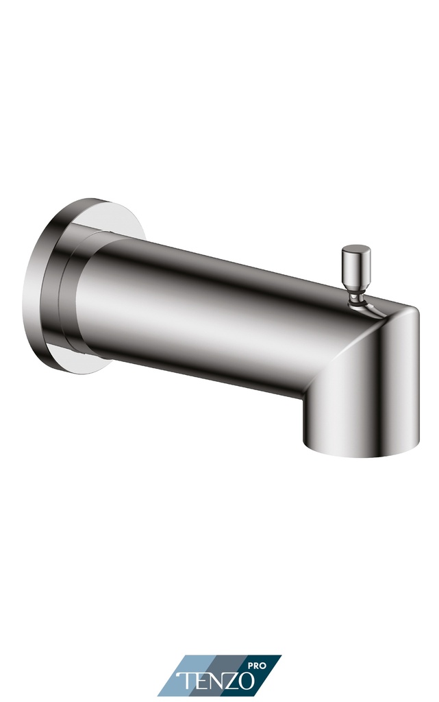 Bec de bain rond avec déviateur 6po chrome