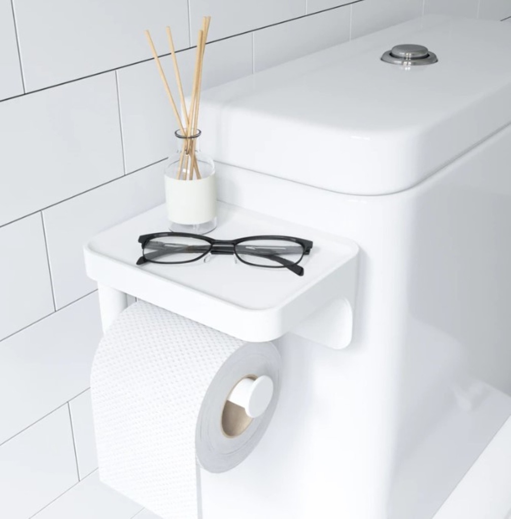 Porte papier toilette flex surelock a ventouse blanc