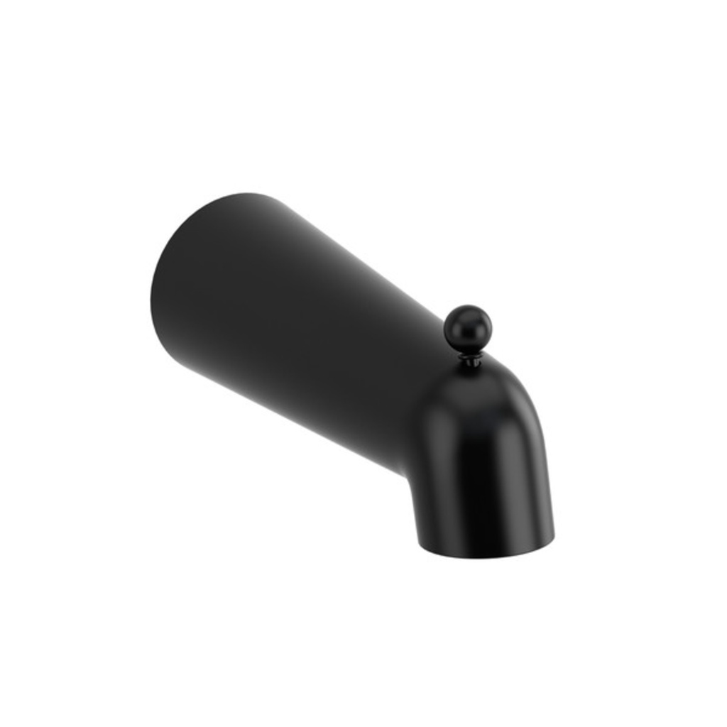 Bec de bain mural avec deviateur noir mat