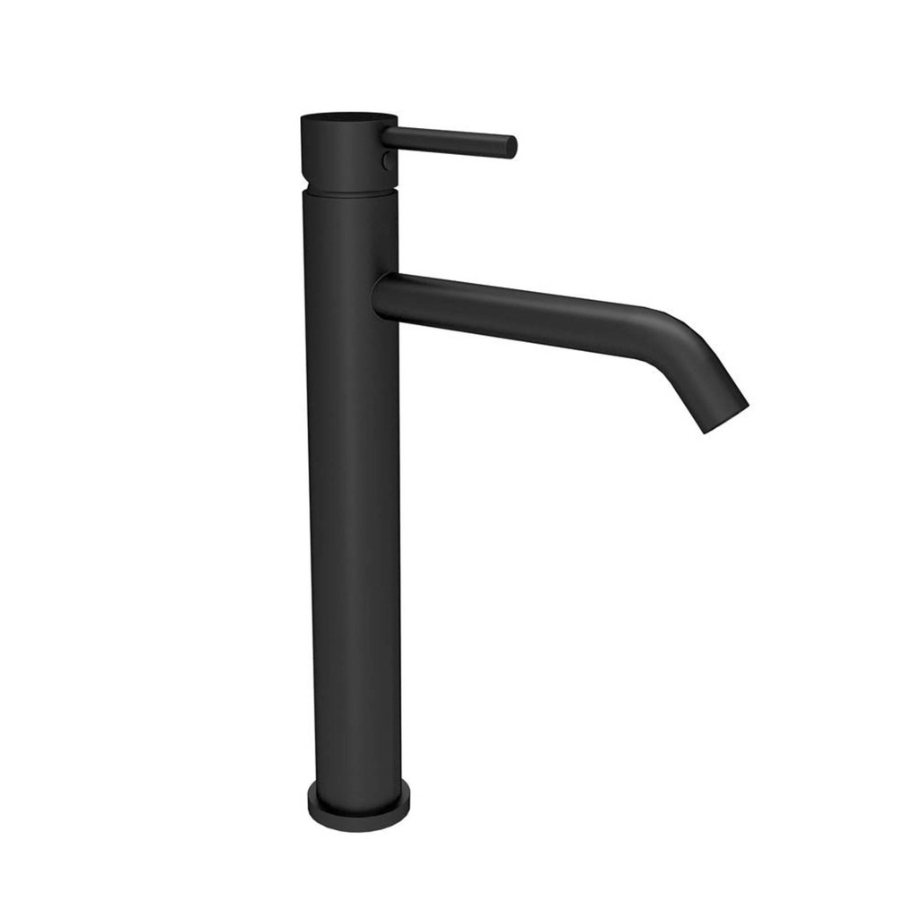 Robinet de vasque haut zip mono noir, sans drain