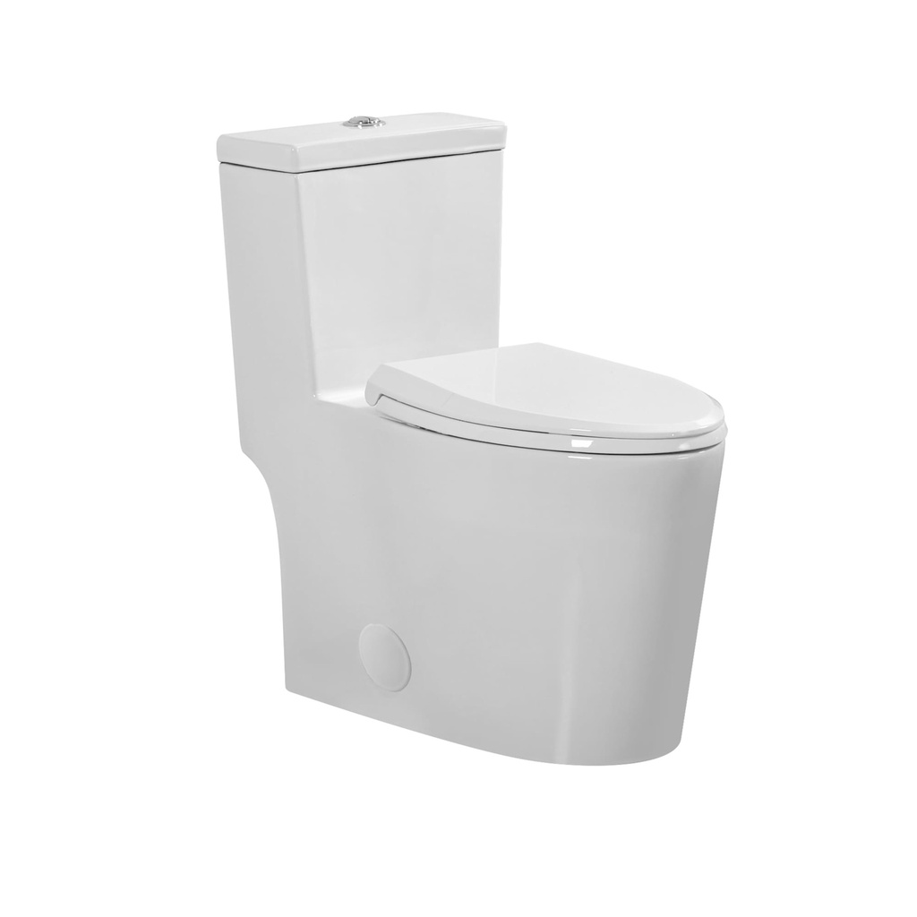 Toilette prague monopiece , double chasse 4l/6l , allongée , jupée