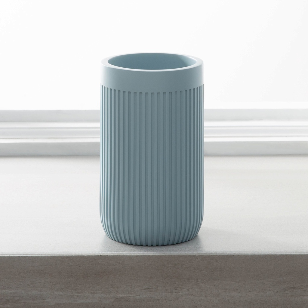Verre corbett en resine bleu