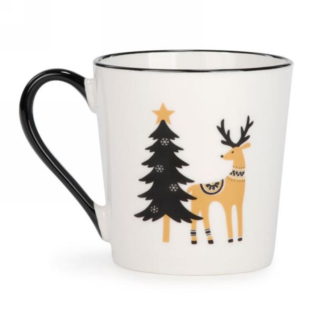 Tasse aÌ€ cafeÌ cerf et sapin