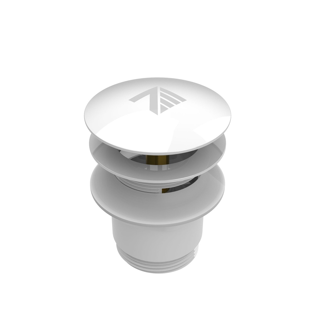 Drain de bain blanc lustré
