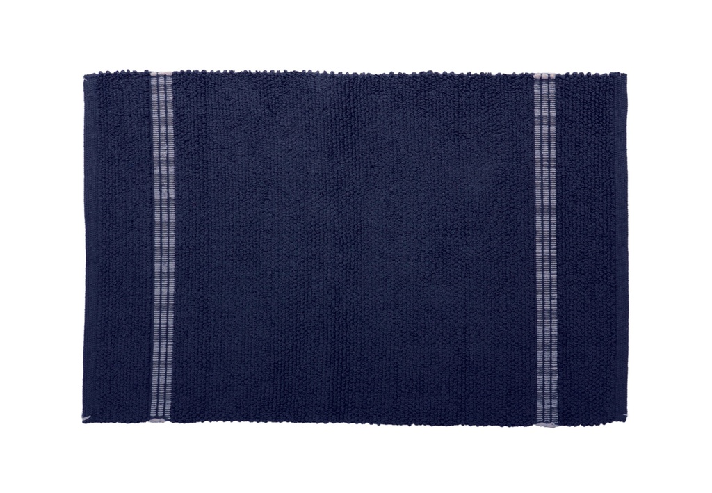 Tapis de bain riverdale 20 x 30po marin et bordures blanches