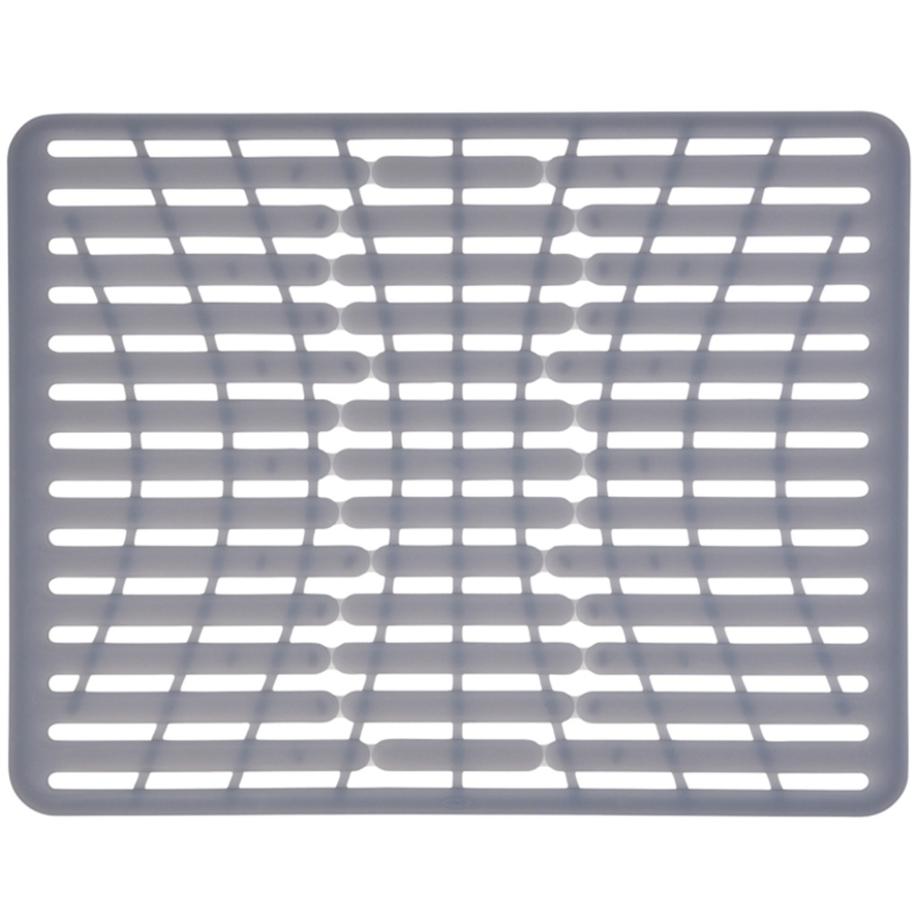 [6DAN-13138200G] Grand tapis d'eÌvier oxo 16-1/4 x 12-3/4 en silicone gris